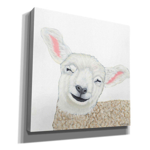Image of 'Smiling Sheep' by Ashley Justice, Giclee Canvas Wall Art