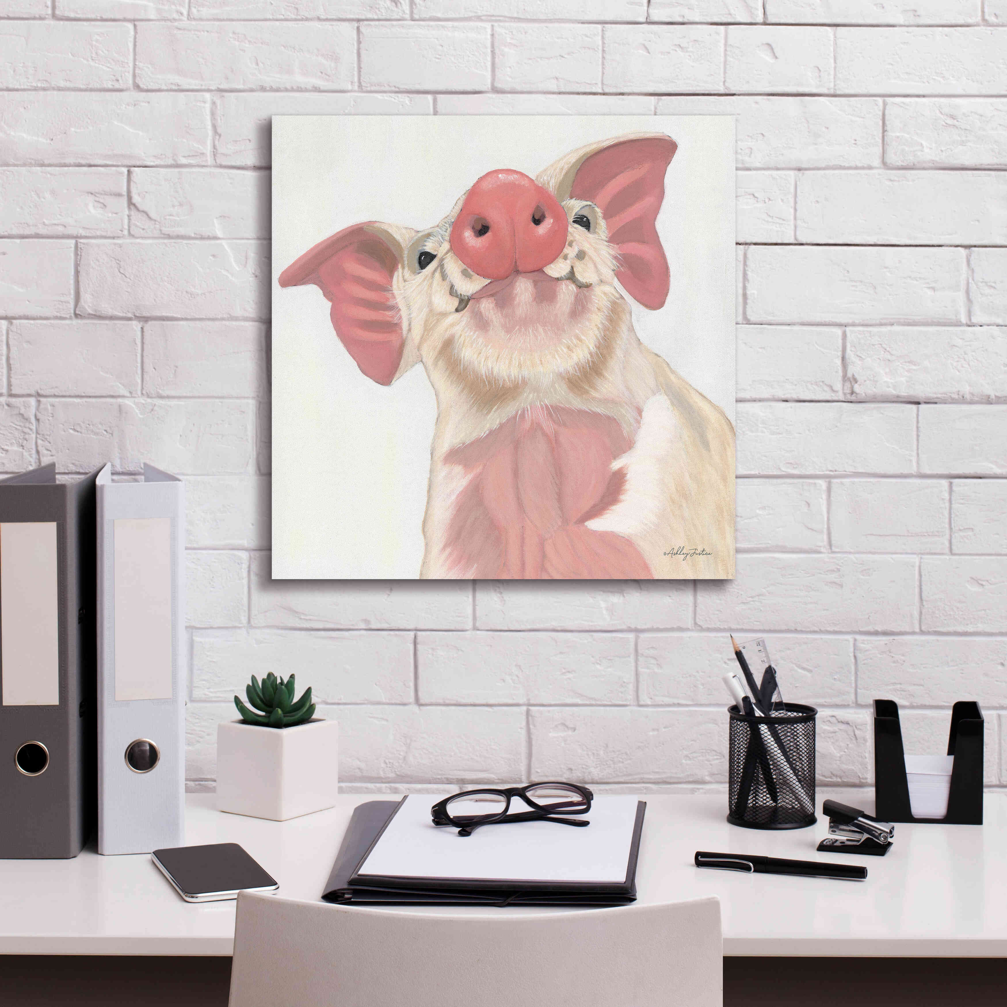 'Buster' by Ashley Justice, Giclee Canvas Wall Art,18x18