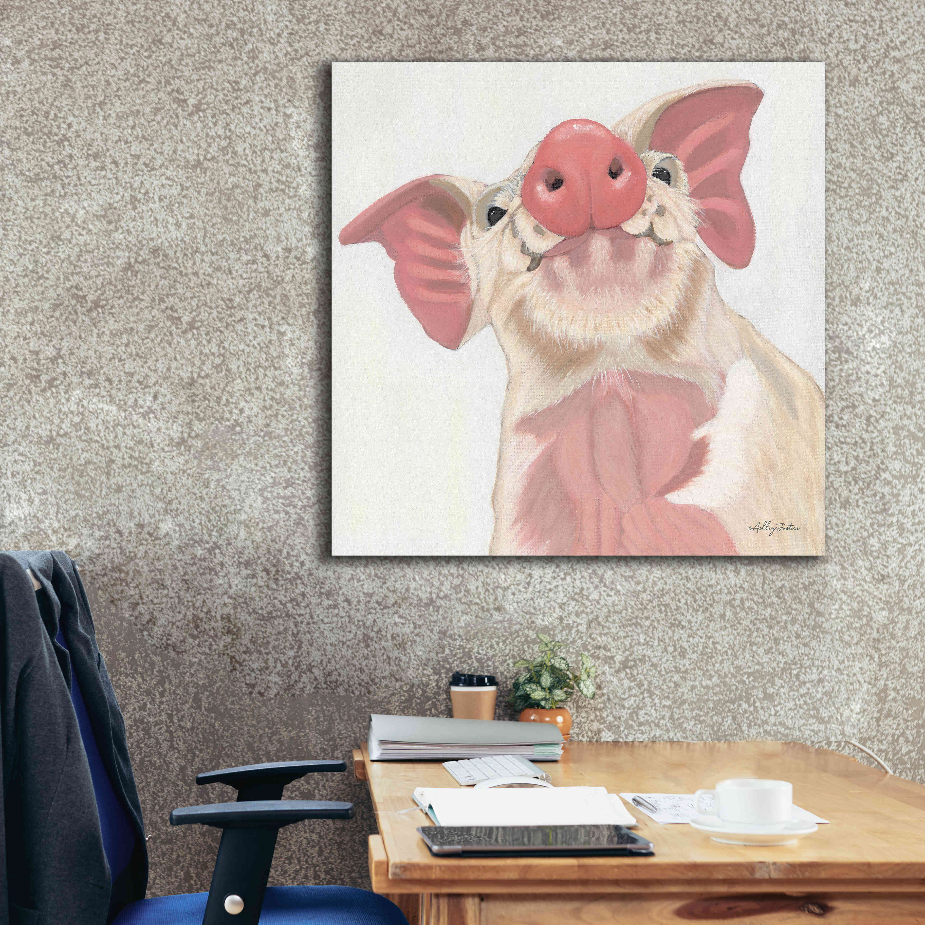 'Buster' by Ashley Justice, Giclee Canvas Wall Art,37x37