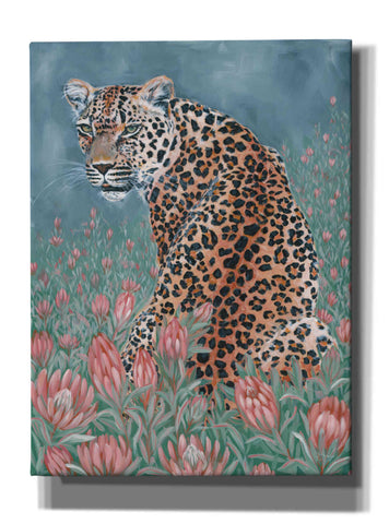 Image of 'Leopard in the Flowers' by JG Studios, Giclee Canvas Wall Art