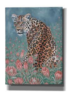 'Leopard in the Flowers' by JG Studios, Giclee Canvas Wall Art