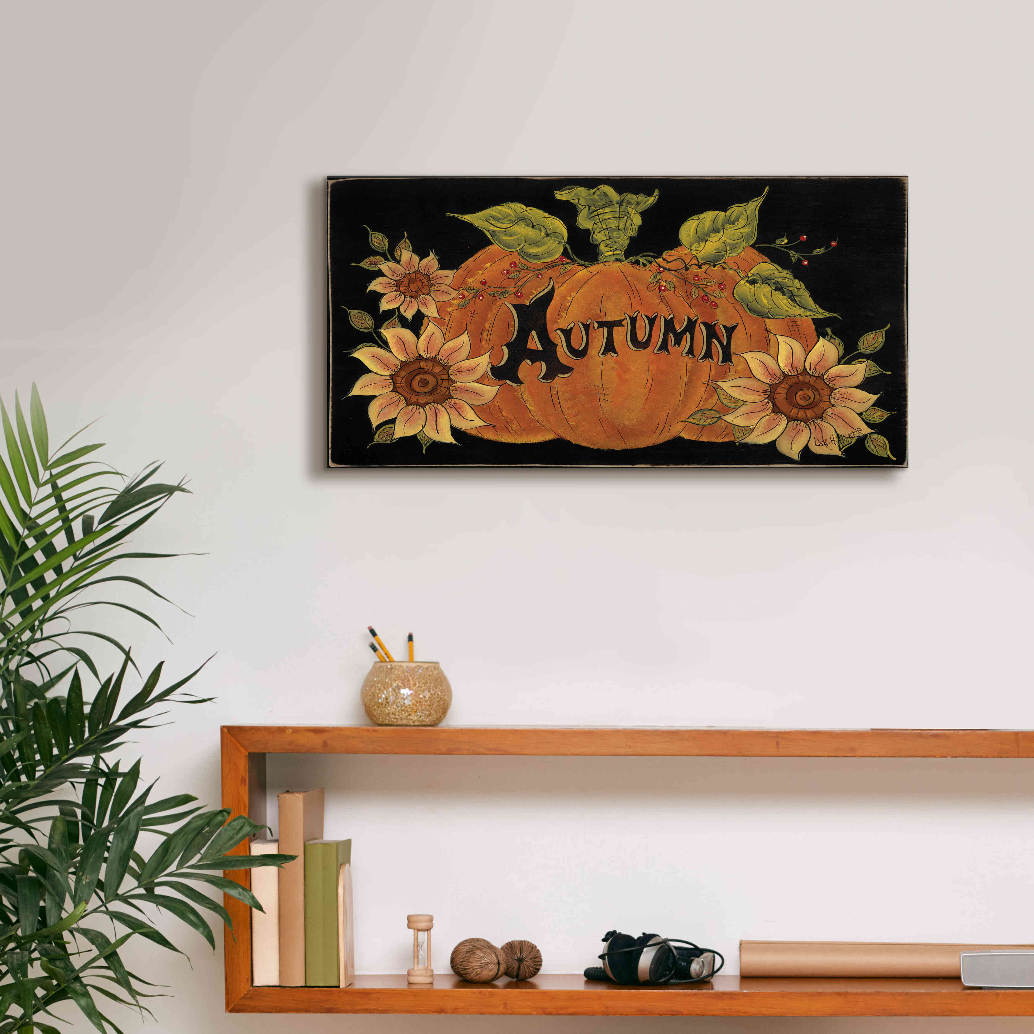 'Pumpkin Spice' by Lisa Hilliker, Giclee Canvas Wall Art,24x12