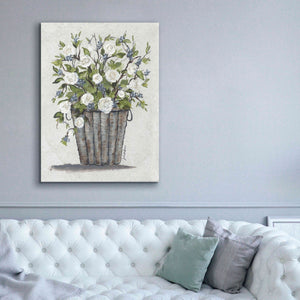 'Sweet Rose Basket' by Julie Norkus, Giclee Canvas Wall Art,40x54