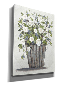 'Sweet Rose Basket' by Julie Norkus, Giclee Canvas Wall Art
