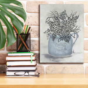 'Sketchy Floral Enamel Pot' by Julie Norkus, Giclee Canvas Wall Art,12x16