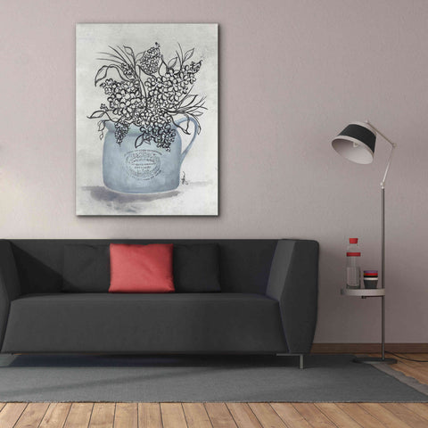 Image of 'Sketchy Floral Enamel Pot' by Julie Norkus, Giclee Canvas Wall Art,40x54