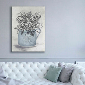 'Sketchy Floral Enamel Pot' by Julie Norkus, Giclee Canvas Wall Art,40x54