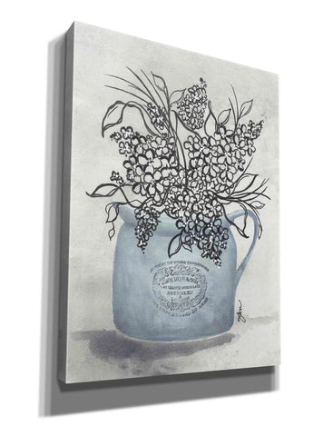 Image of 'Sketchy Floral Enamel Pot' by Julie Norkus, Giclee Canvas Wall Art