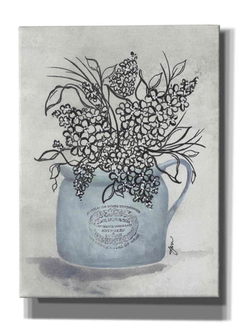Image of 'Sketchy Floral Enamel Pot' by Julie Norkus, Giclee Canvas Wall Art