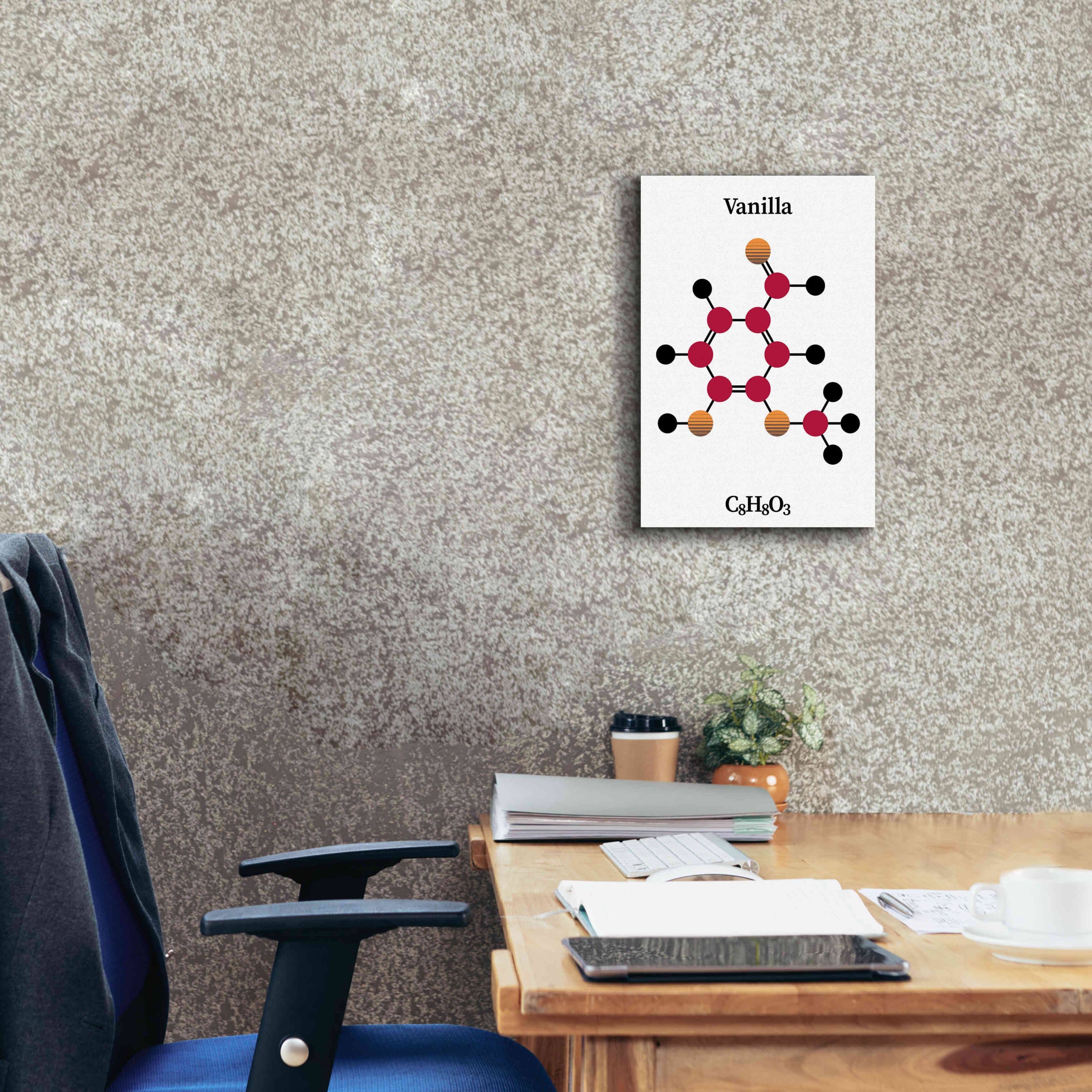 'Vanilla Molecule' by Epic Portfolio, Giclee Canvas Wall Art,12x18