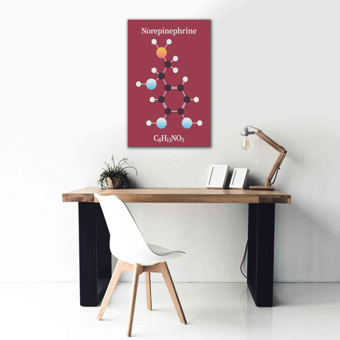 Image of 'Norepinephrine Molecule 2' by Epic Portfolio, Giclee Canvas Wall Art,26x40