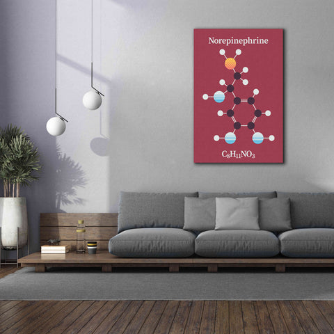 Image of 'Norepinephrine Molecule 2' by Epic Portfolio, Giclee Canvas Wall Art,40x60