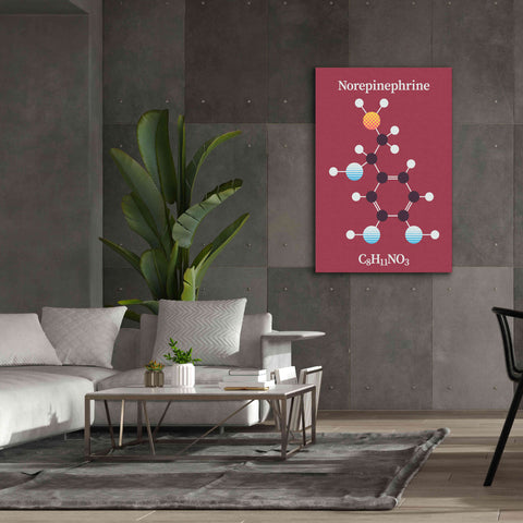 Image of 'Norepinephrine Molecule 2' by Epic Portfolio, Giclee Canvas Wall Art,40x60