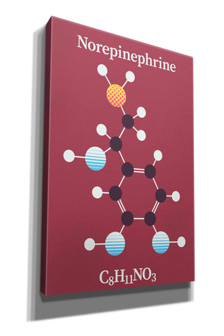 Image of 'Norepinephrine Molecule 2' by Epic Portfolio, Giclee Canvas Wall Art