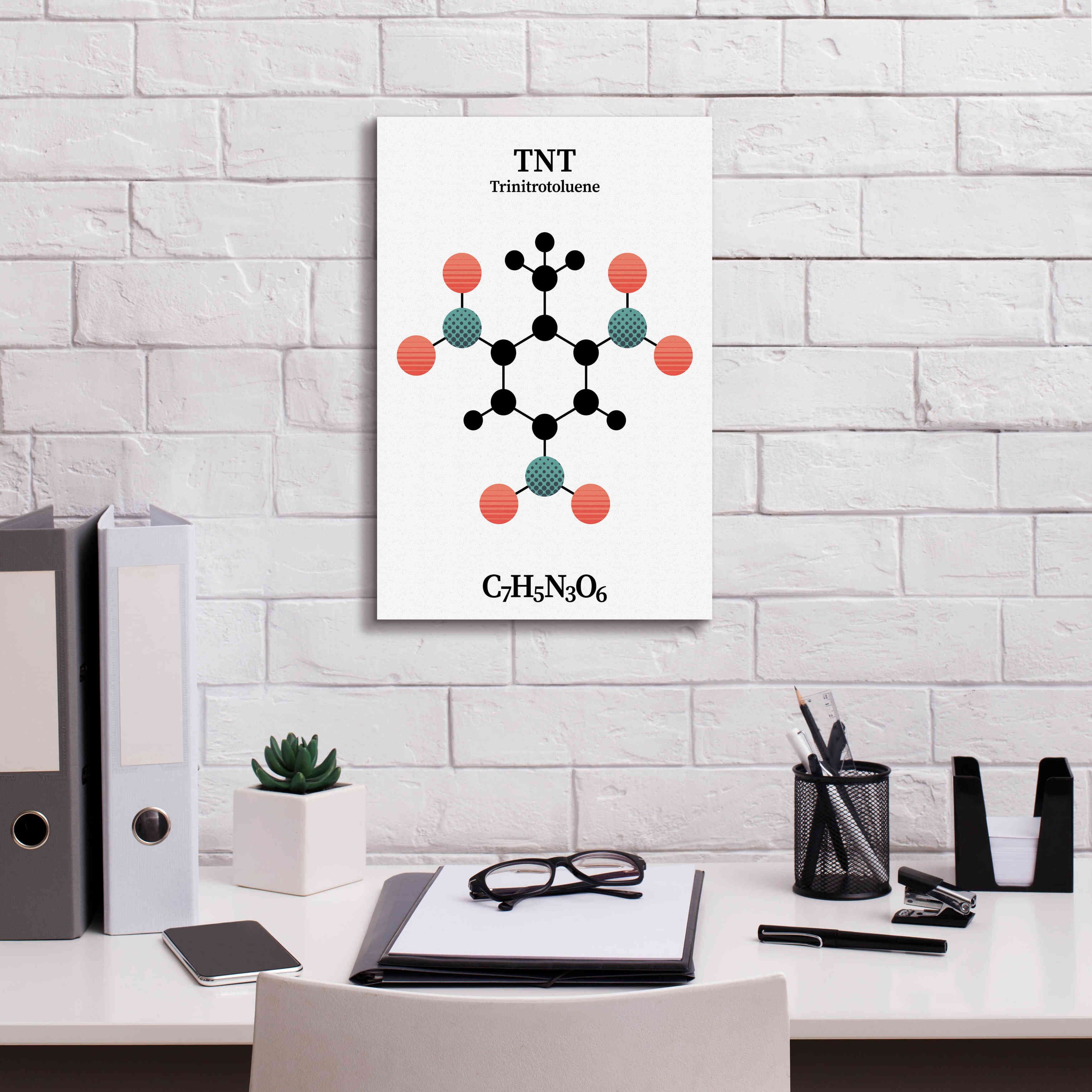 'TNT Molecule' by Epic Portfolio, Giclee Canvas Wall Art,12x18