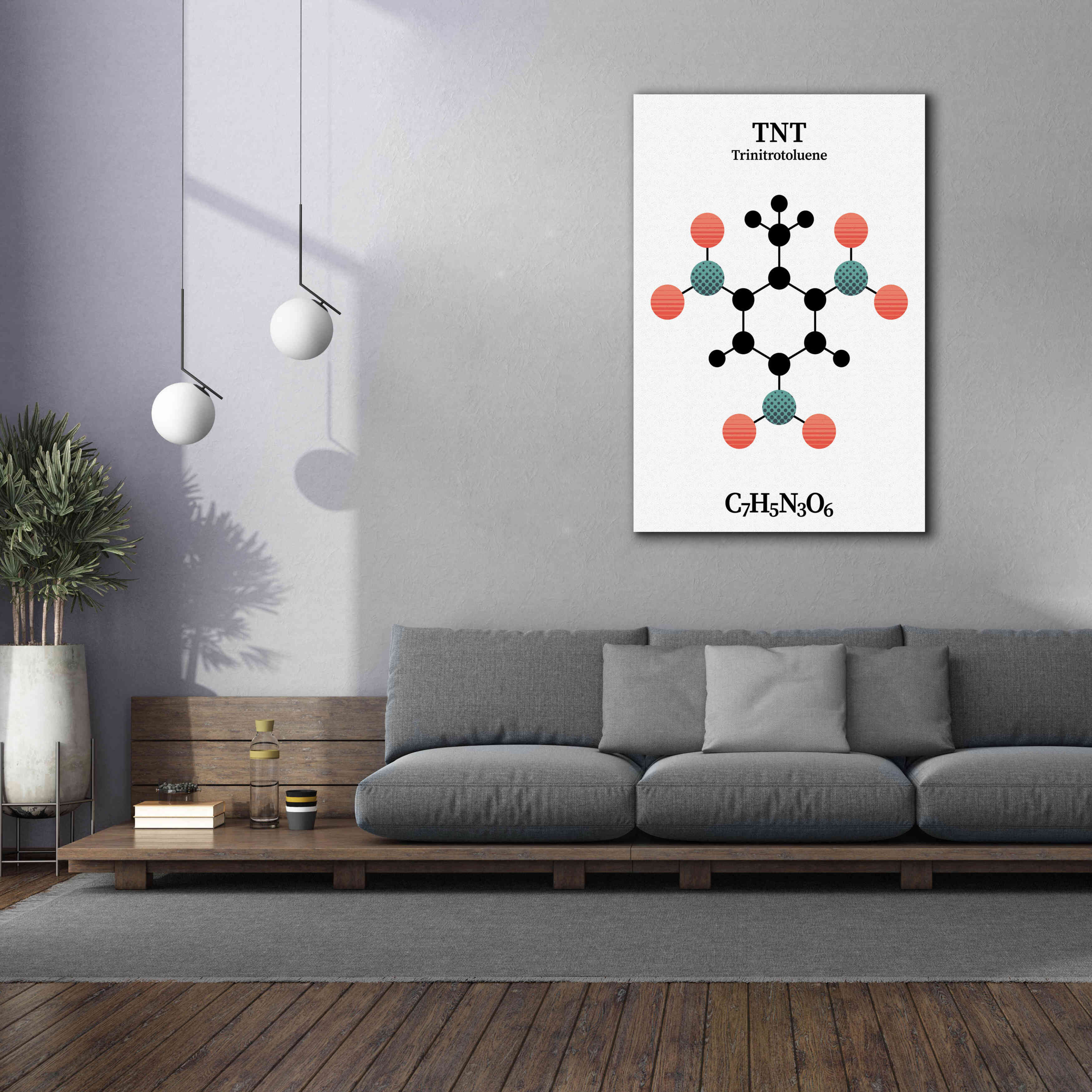 'TNT Molecule' by Epic Portfolio, Giclee Canvas Wall Art,40x60