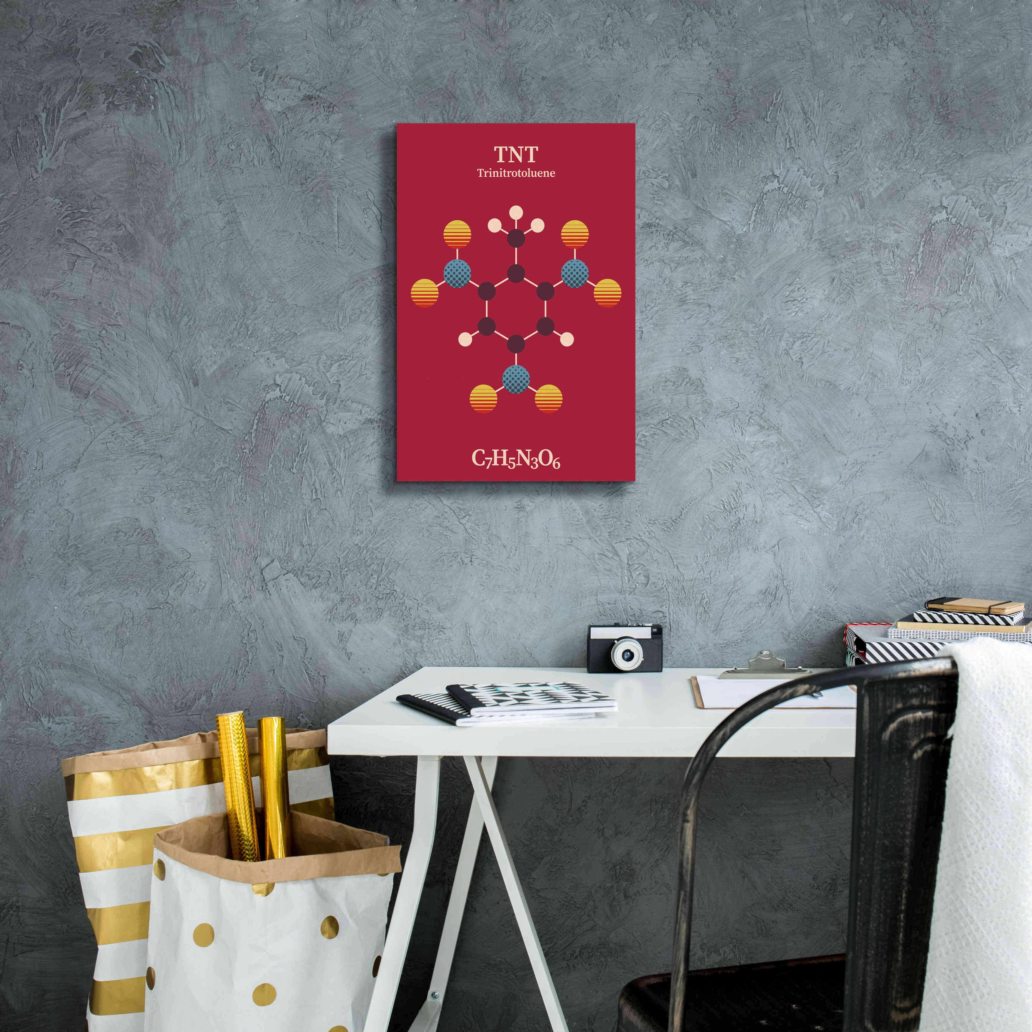 'TNT Molecule 2' by Epic Portfolio, Giclee Canvas Wall Art,12x18