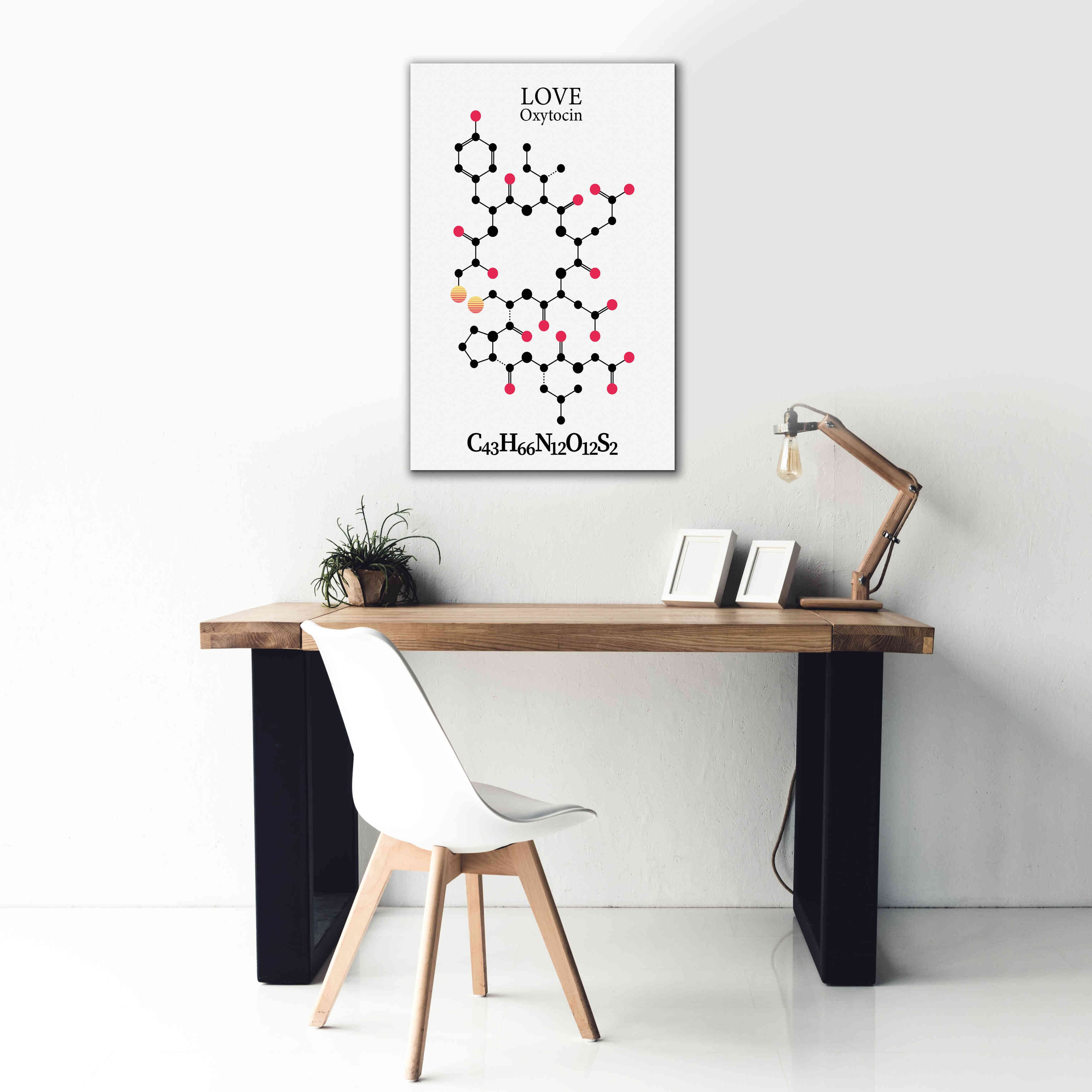 'Oxytocin Molecule' by Epic Portfolio, Giclee Canvas Wall Art,26x40