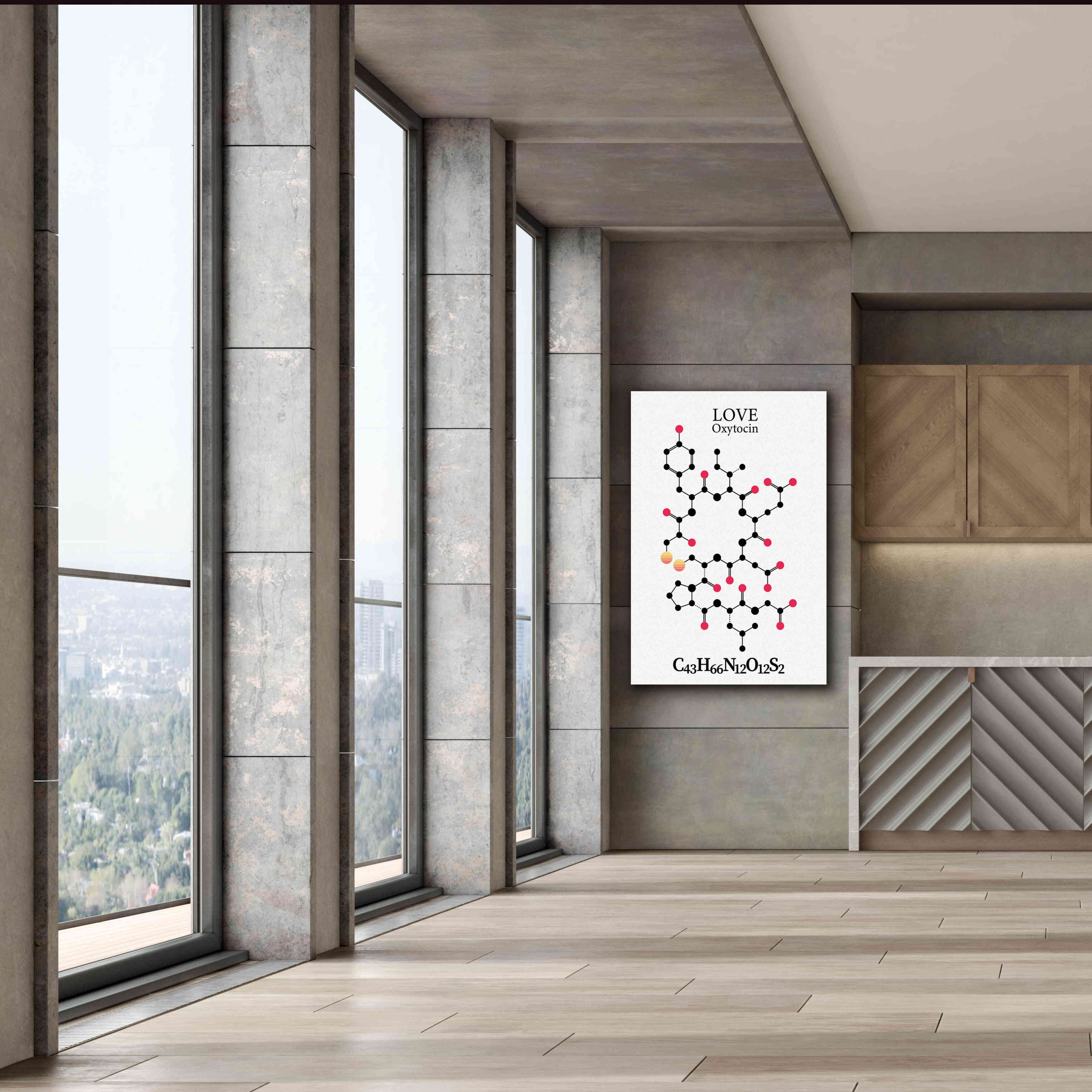 'Oxytocin Molecule' by Epic Portfolio, Giclee Canvas Wall Art,40x60