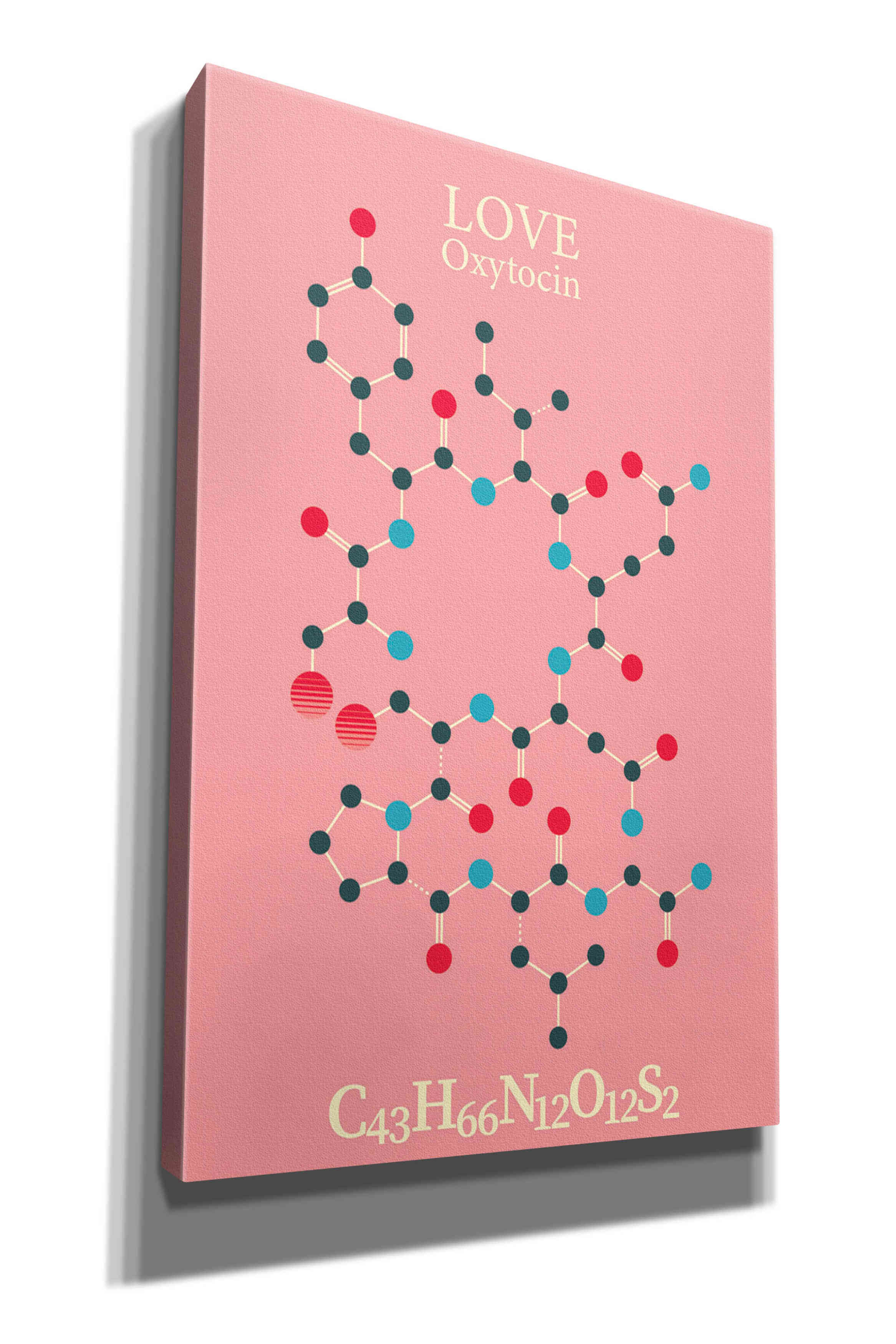'Oxytocin Molecule 2' by Epic Portfolio, Giclee Canvas Wall Art
