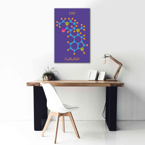 Image of 'LSD Molecule 2' by Epic Portfolio, Giclee Canvas Wall Art,26x40