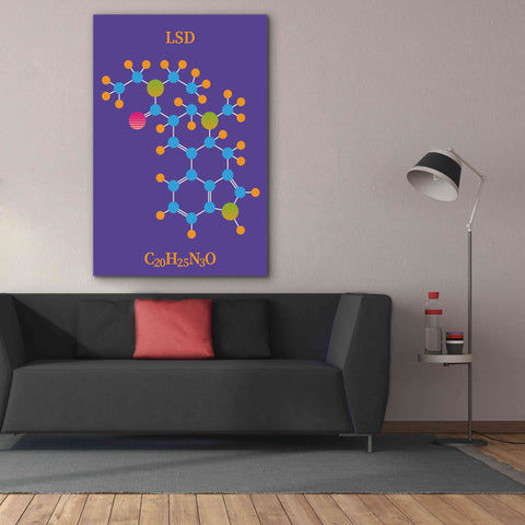 Image of 'LSD Molecule 2' by Epic Portfolio, Giclee Canvas Wall Art,40x60