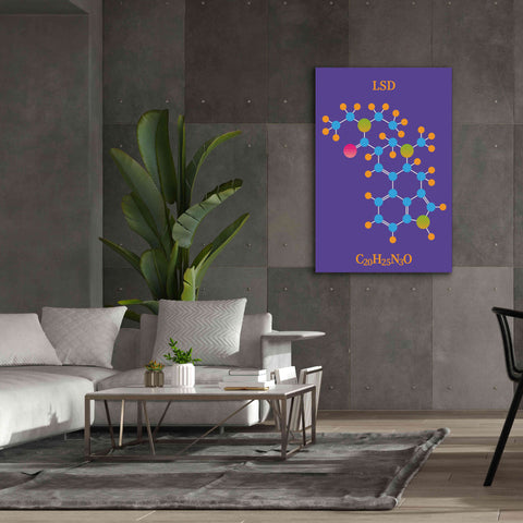 Image of 'LSD Molecule 2' by Epic Portfolio, Giclee Canvas Wall Art,40x60
