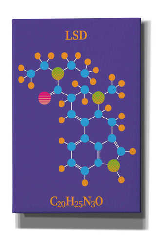Image of 'LSD Molecule 2' by Epic Portfolio, Giclee Canvas Wall Art