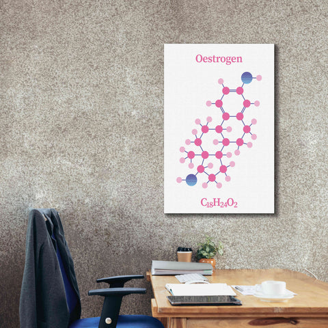 Image of 'Oestrogen Molecule' by Epic Portfolio, Giclee Canvas Wall Art,26x40