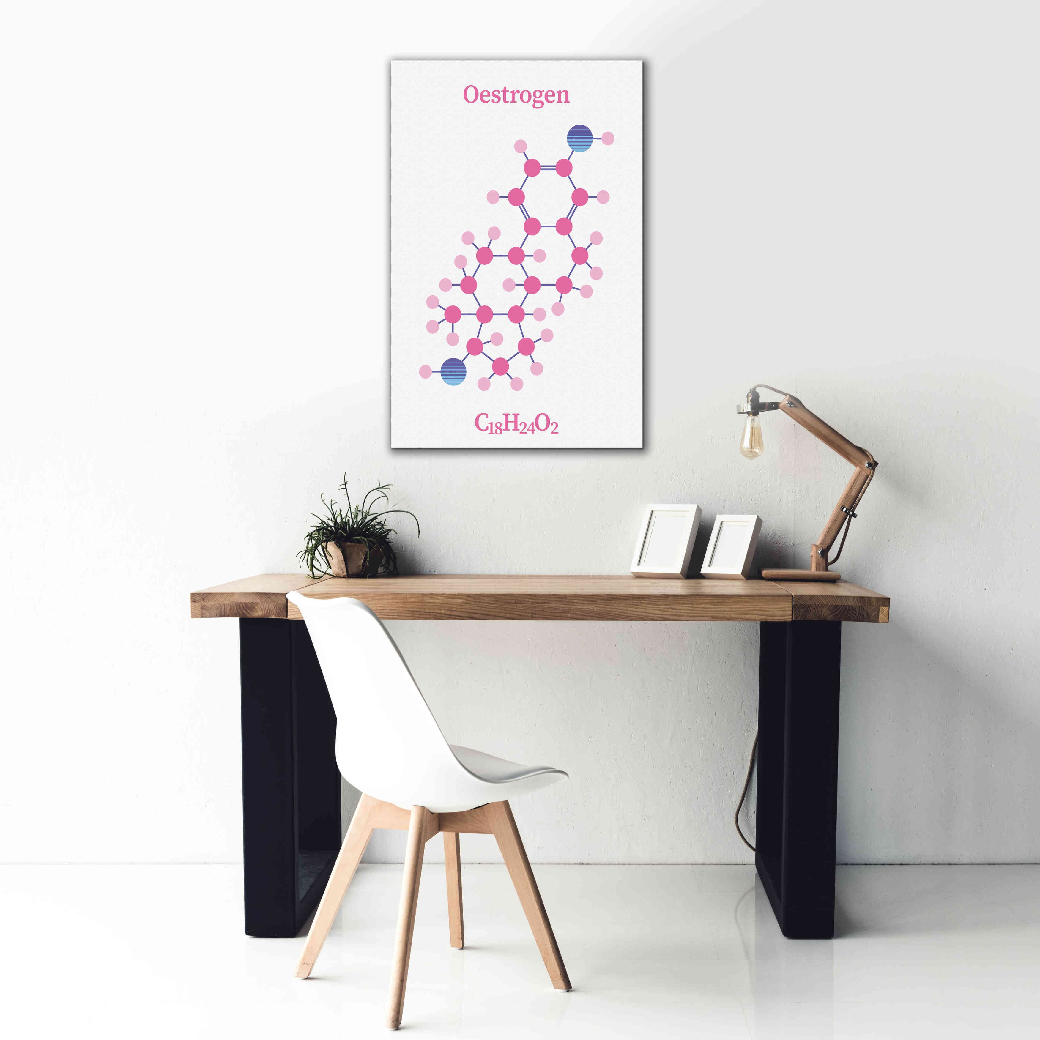 'Oestrogen Molecule' by Epic Portfolio, Giclee Canvas Wall Art,26x40