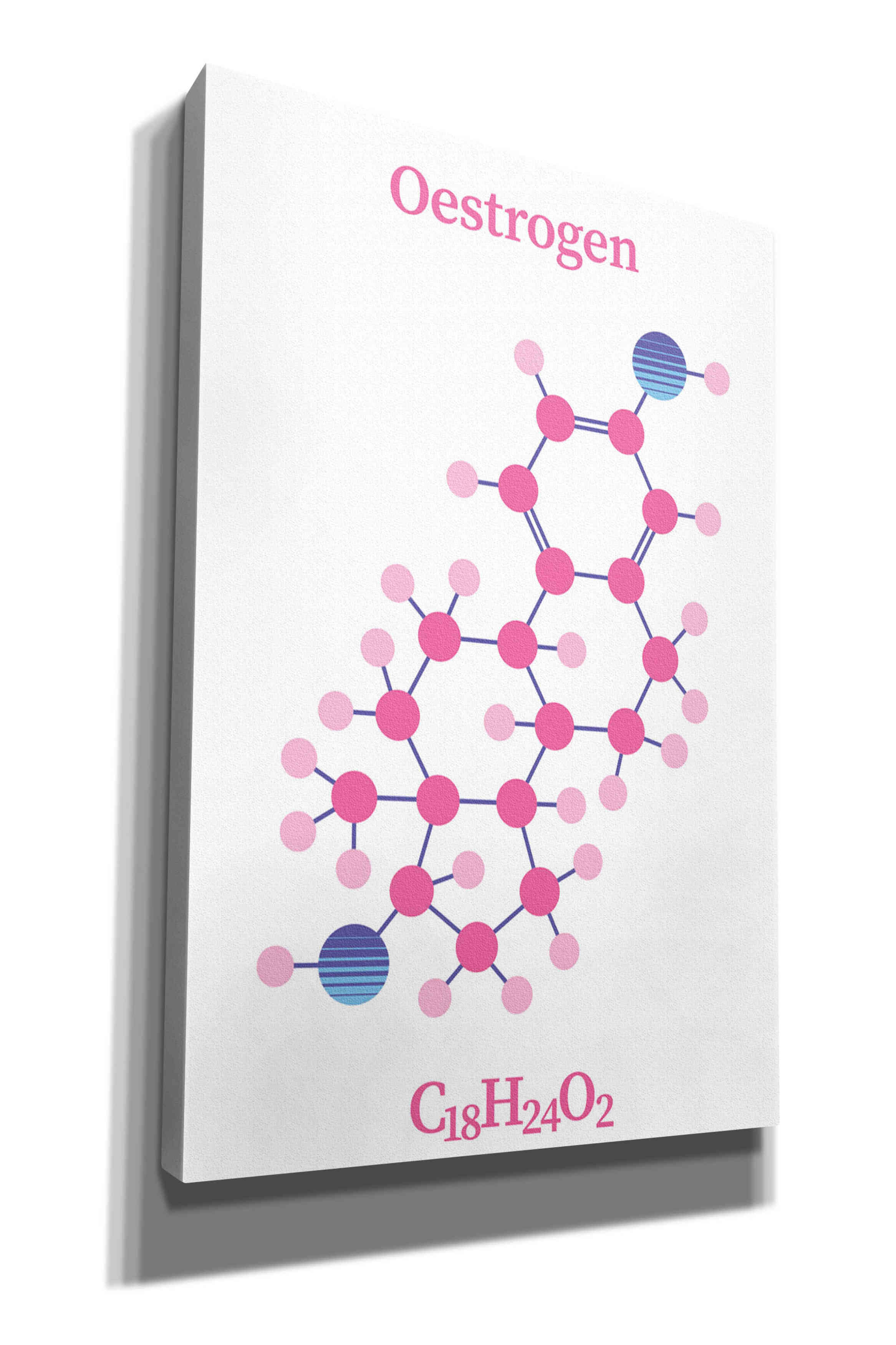 'Oestrogen Molecule' by Epic Portfolio, Giclee Canvas Wall Art