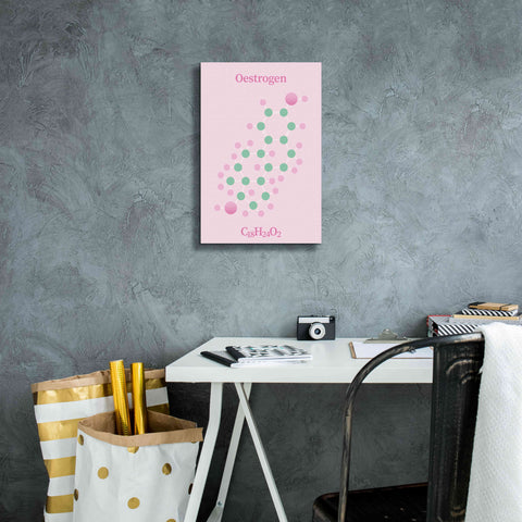 Image of 'Oestrogen Molecule 2' by Epic Portfolio, Giclee Canvas Wall Art,12x18