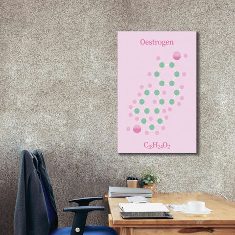 Image of 'Oestrogen Molecule 2' by Epic Portfolio, Giclee Canvas Wall Art,26x40