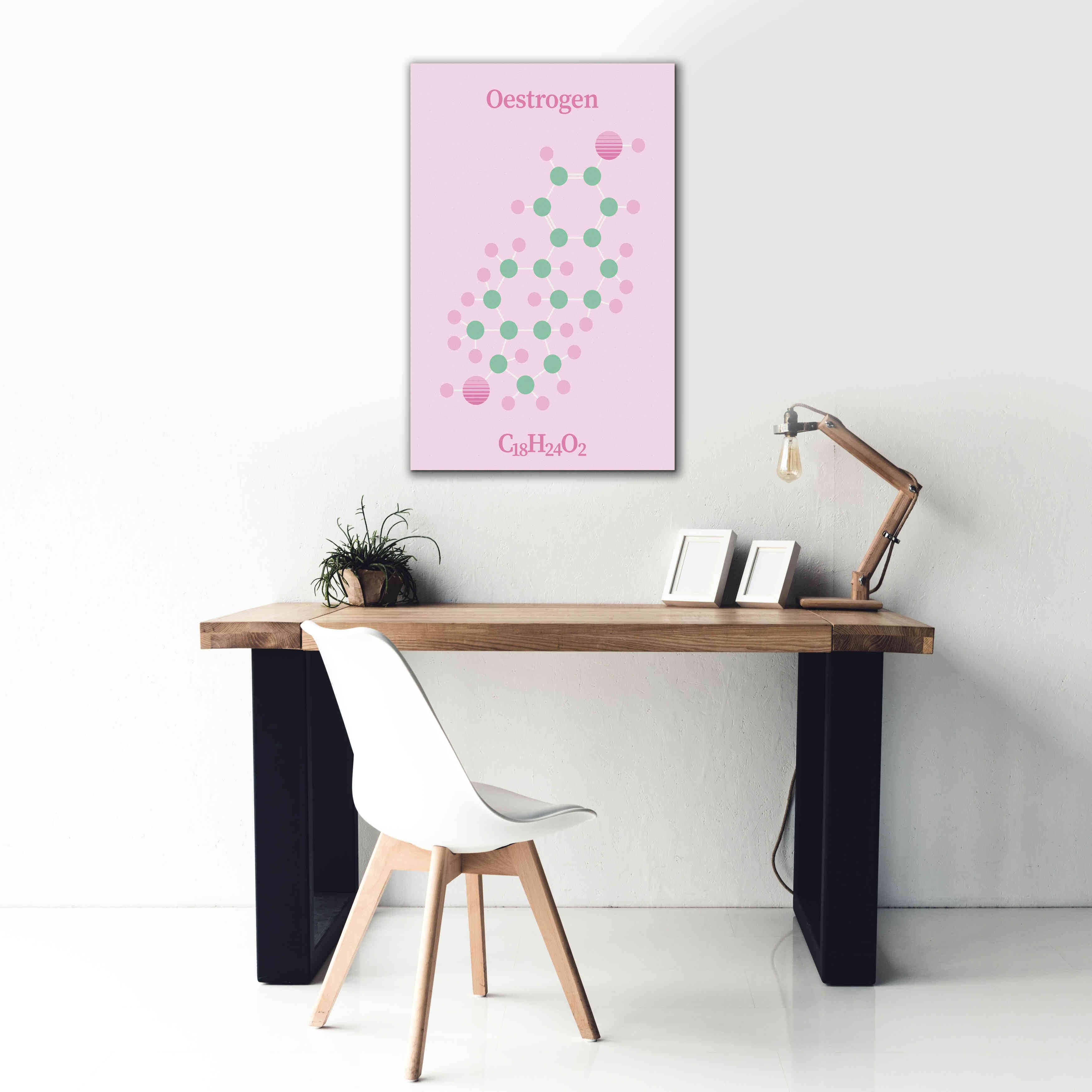 'Oestrogen Molecule 2' by Epic Portfolio, Giclee Canvas Wall Art,26x40
