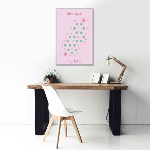 Image of 'Oestrogen Molecule 2' by Epic Portfolio, Giclee Canvas Wall Art,26x40