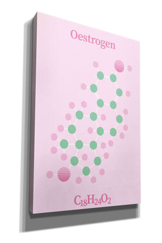 Image of 'Oestrogen Molecule 2' by Epic Portfolio, Giclee Canvas Wall Art