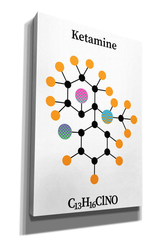 Image of 'Ketamine Molecule' by Epic Portfolio, Giclee Canvas Wall Art