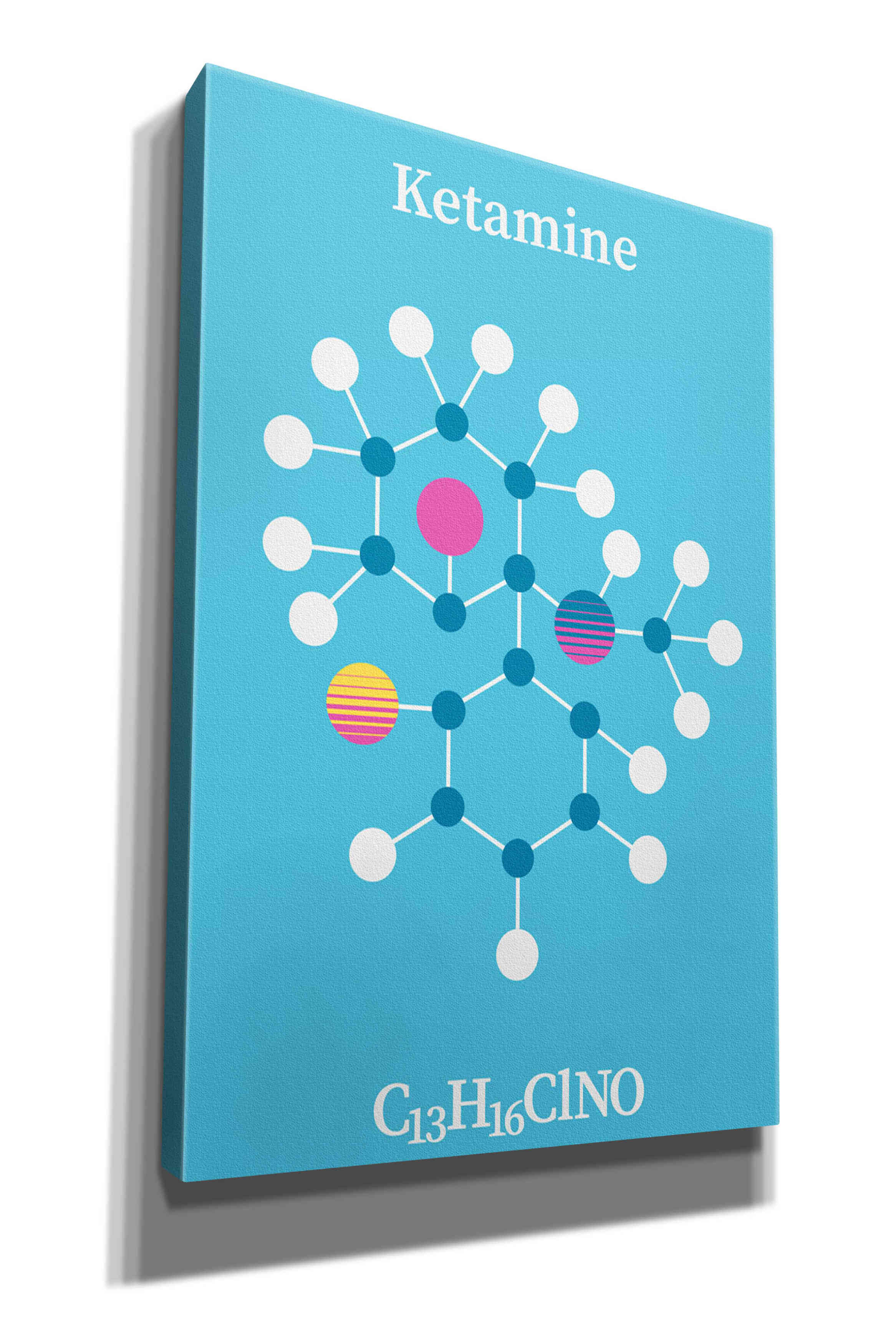 'Ketamine Molecule 2' by Epic Portfolio, Giclee Canvas Wall Art
