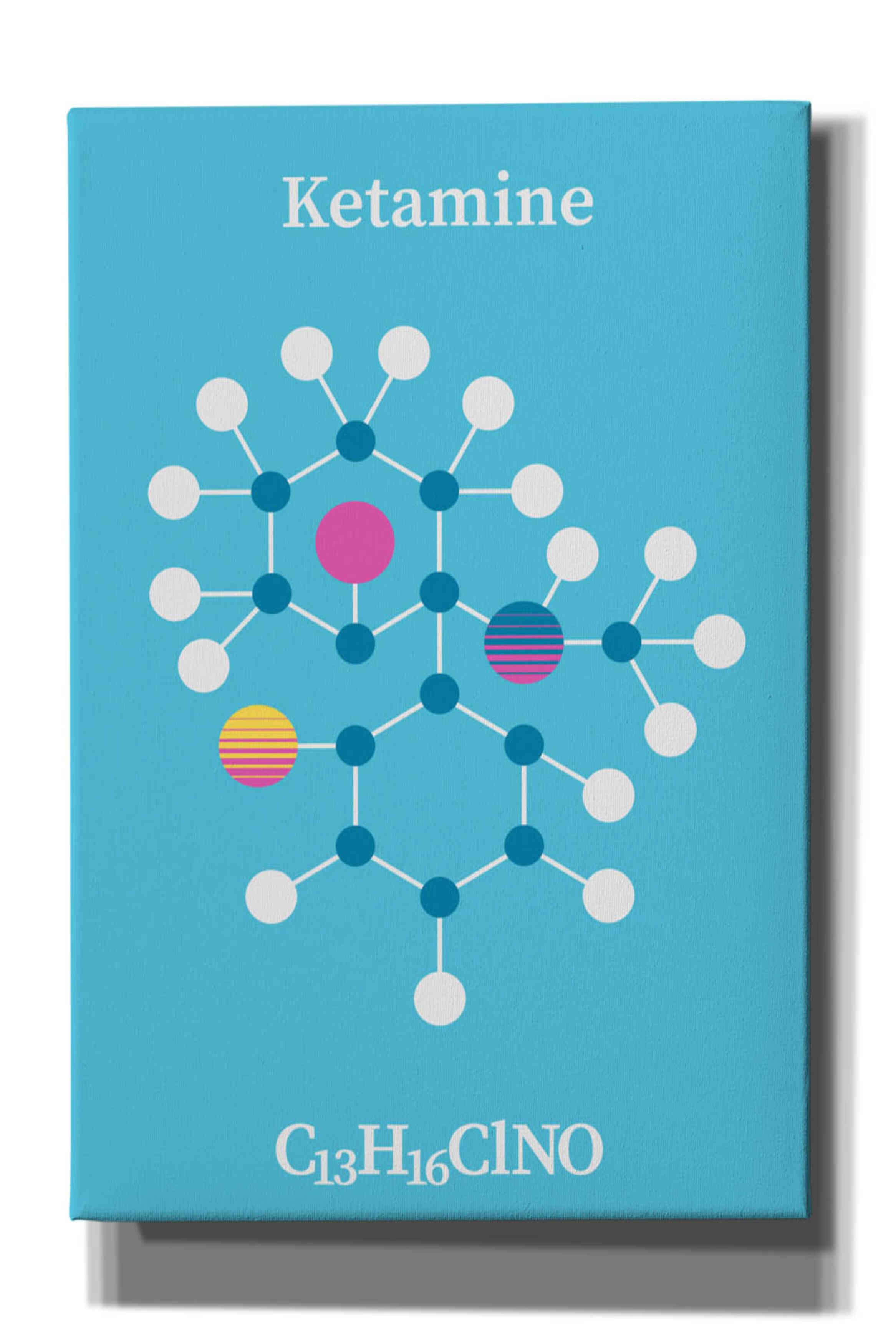 'Ketamine Molecule 2' by Epic Portfolio, Giclee Canvas Wall Art