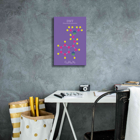 Image of 'DMT Molecule' by Epic Portfolio, Giclee Canvas Wall Art,12x18