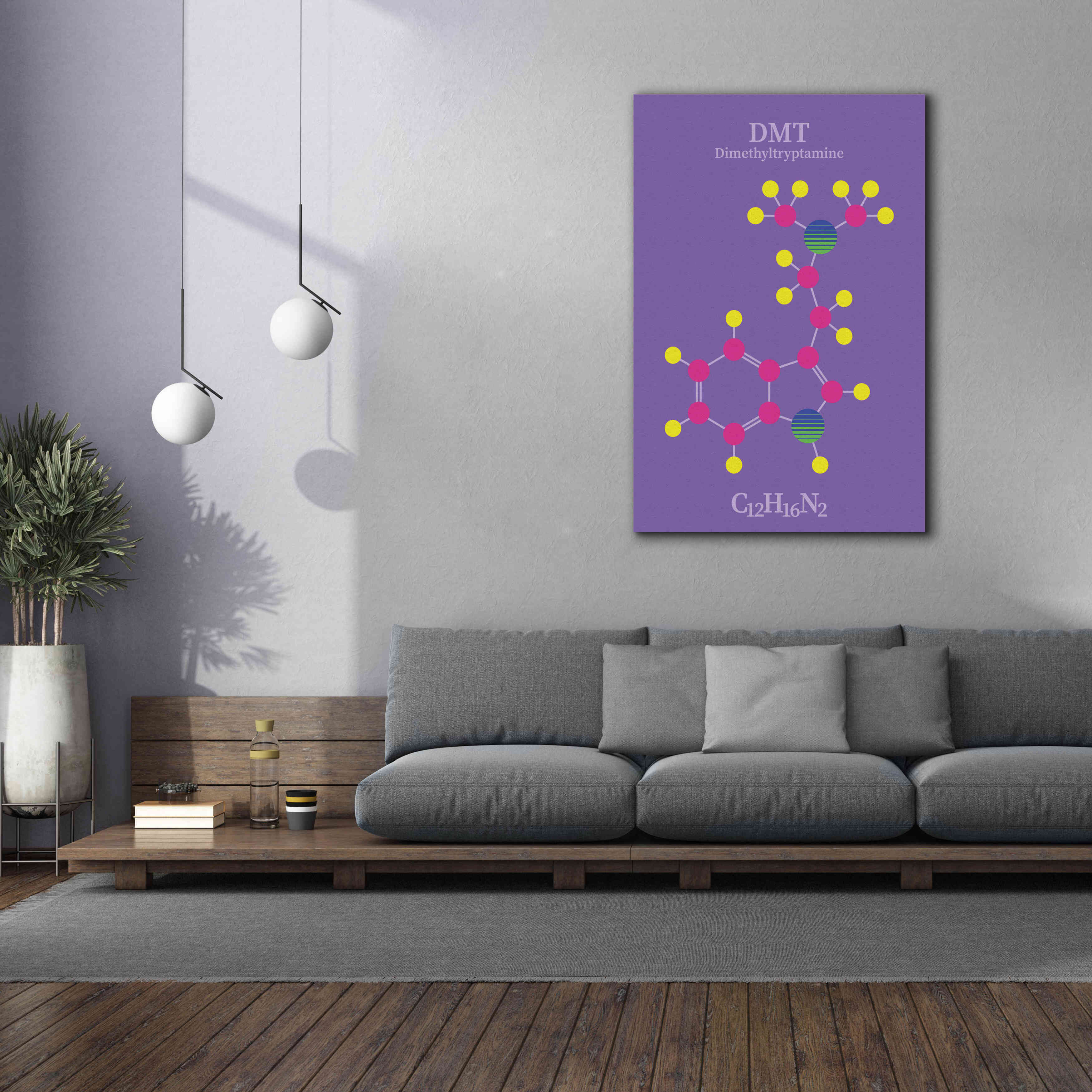 'DMT Molecule' by Epic Portfolio, Giclee Canvas Wall Art,40x60