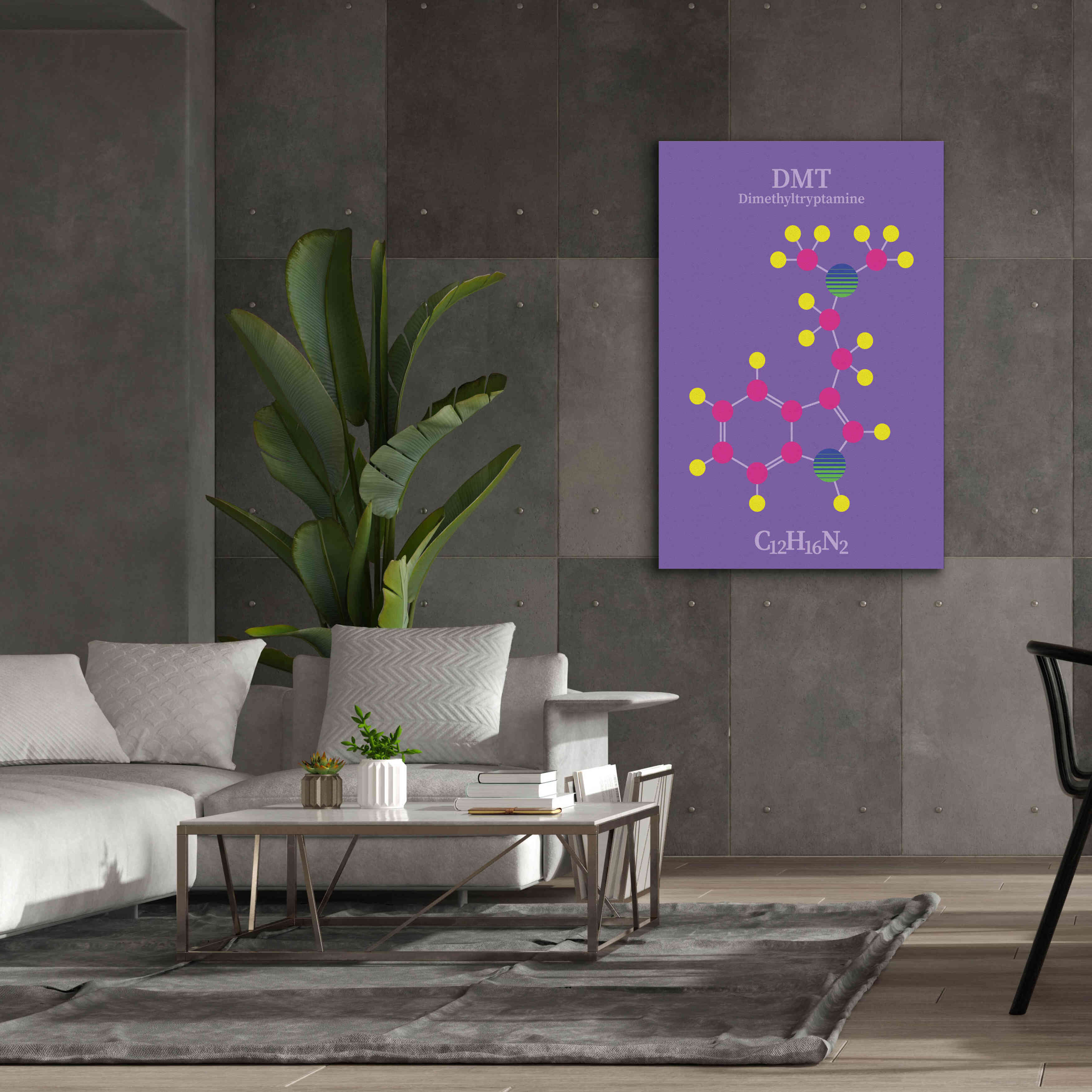 'DMT Molecule' by Epic Portfolio, Giclee Canvas Wall Art,40x60