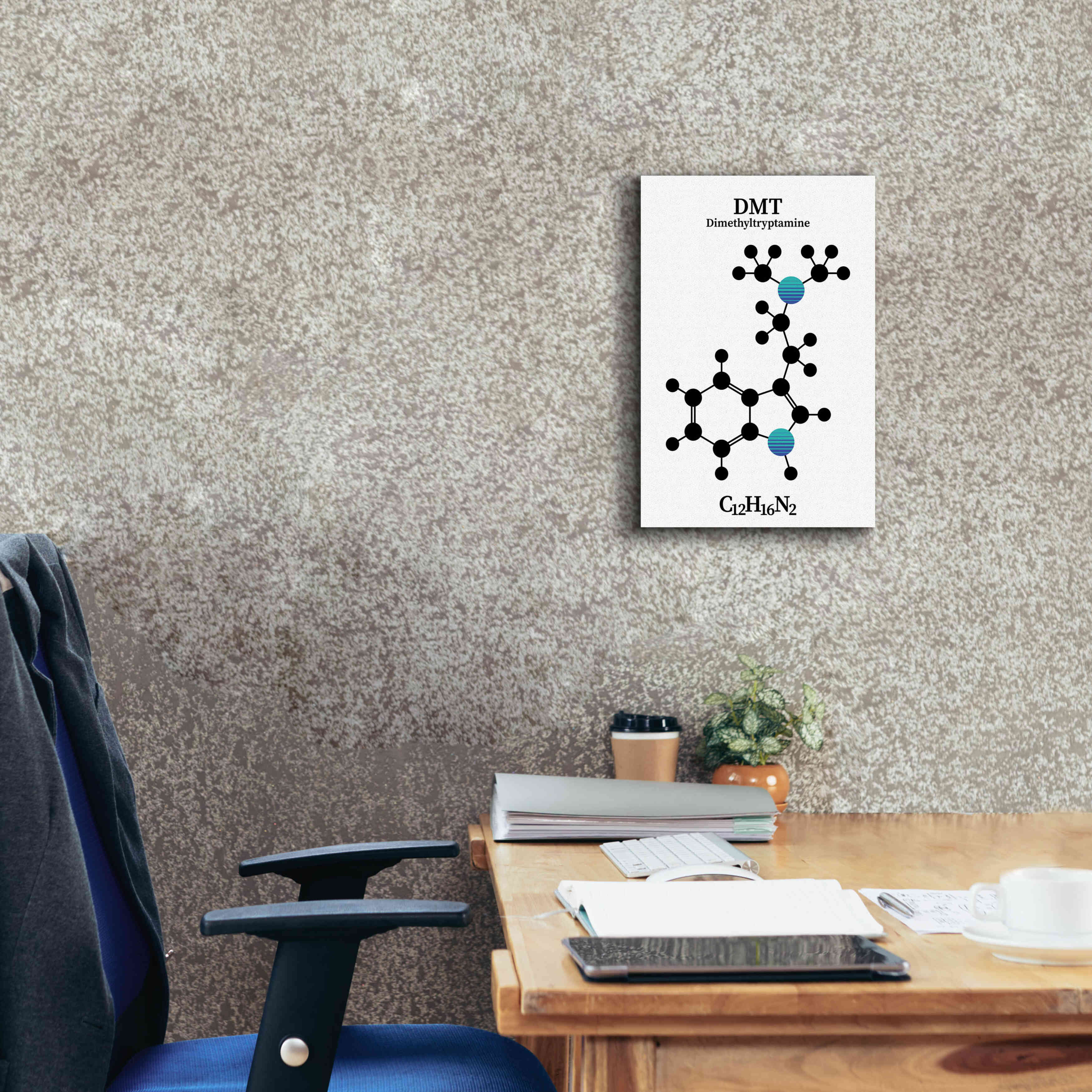 'DMT Molecule 2' by Epic Portfolio, Giclee Canvas Wall Art,12x18