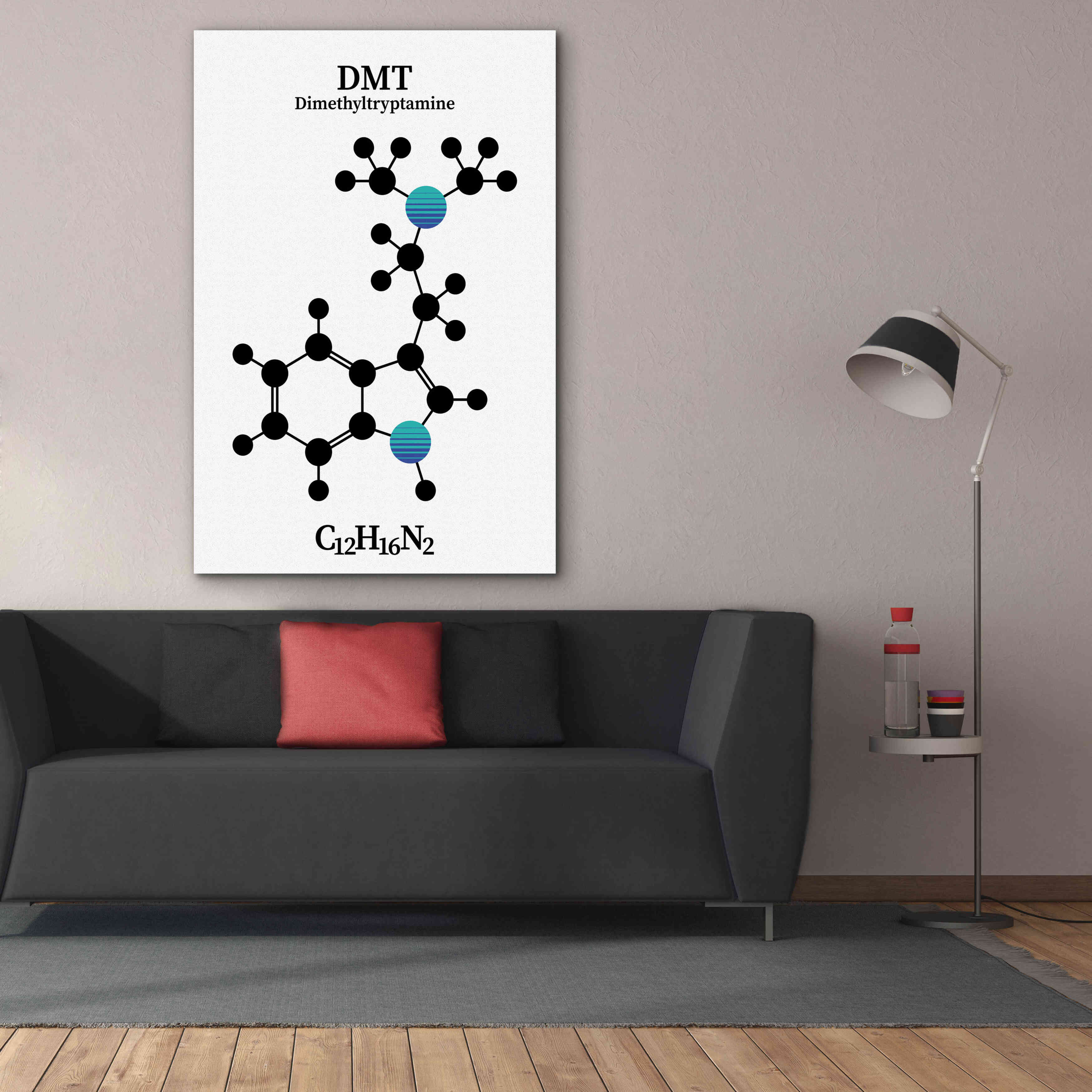 'DMT Molecule 2' by Epic Portfolio, Giclee Canvas Wall Art,40x60