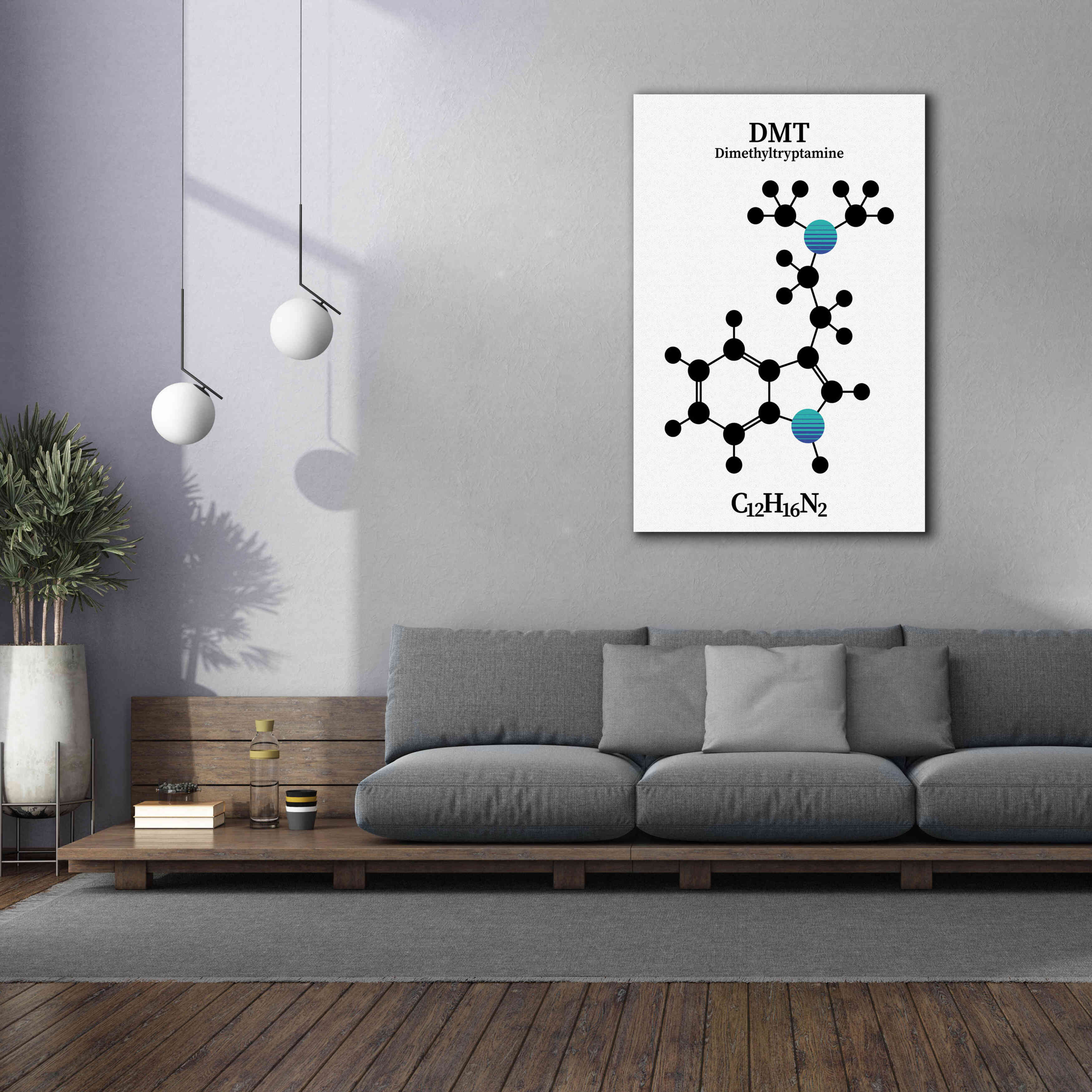 'DMT Molecule 2' by Epic Portfolio, Giclee Canvas Wall Art,40x60