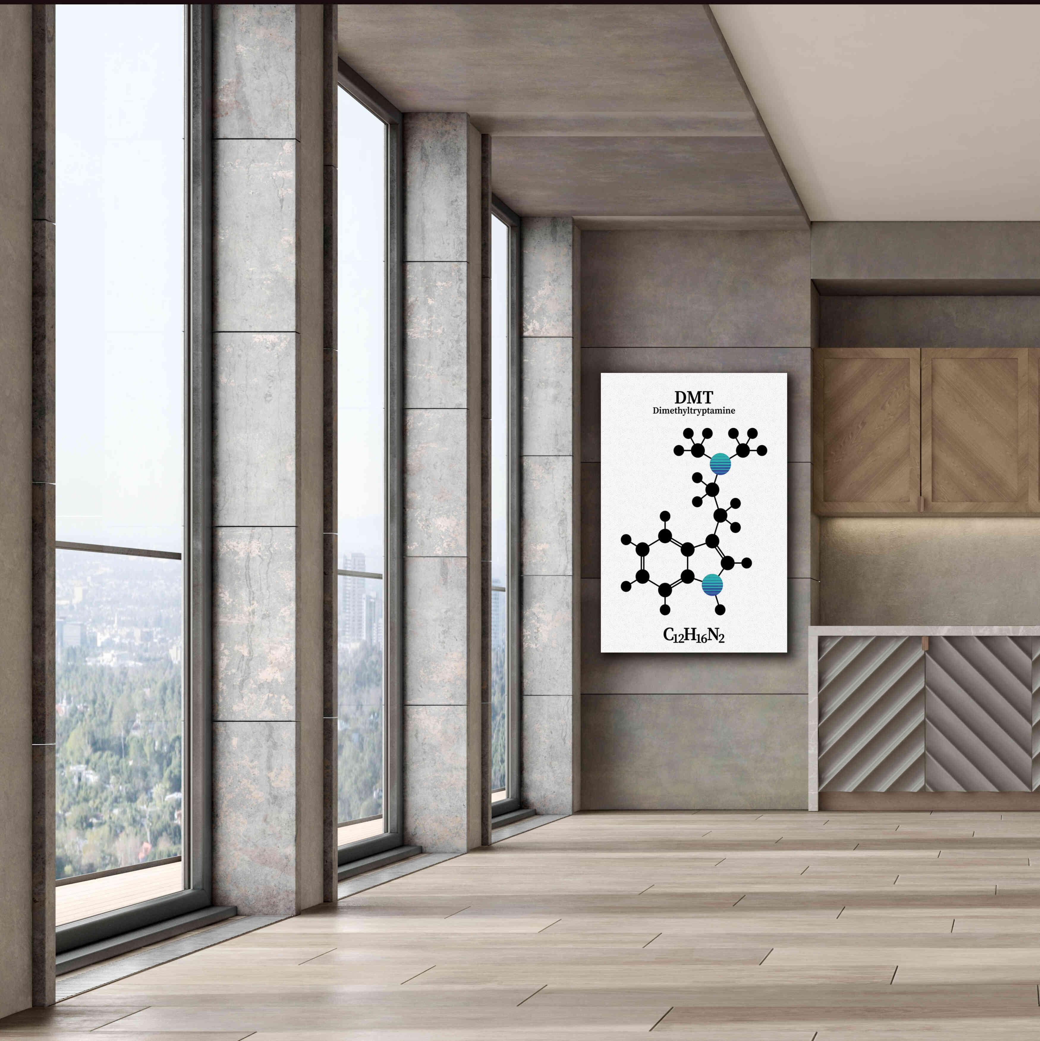 'DMT Molecule 2' by Epic Portfolio, Giclee Canvas Wall Art,40x60