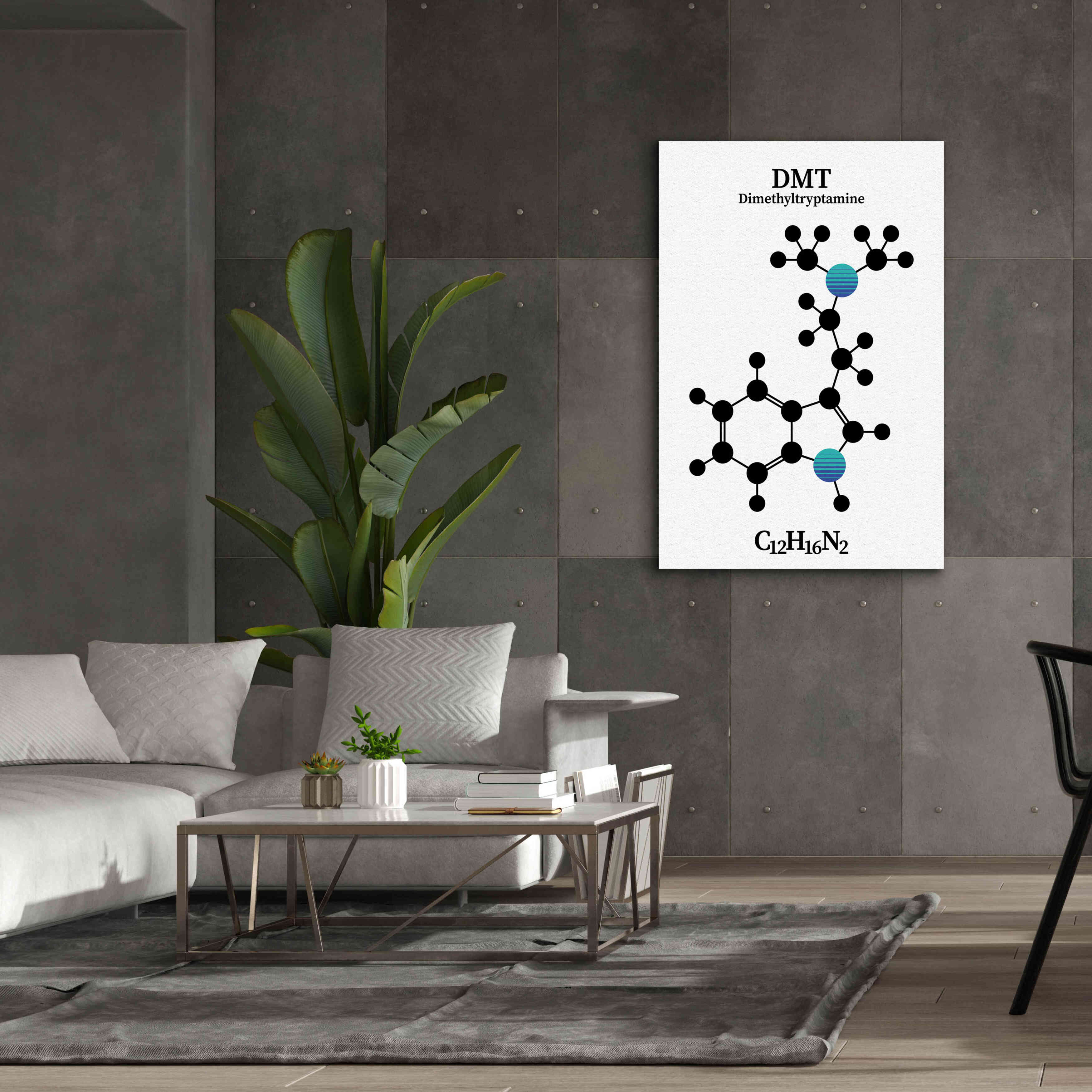 'DMT Molecule 2' by Epic Portfolio, Giclee Canvas Wall Art,40x60