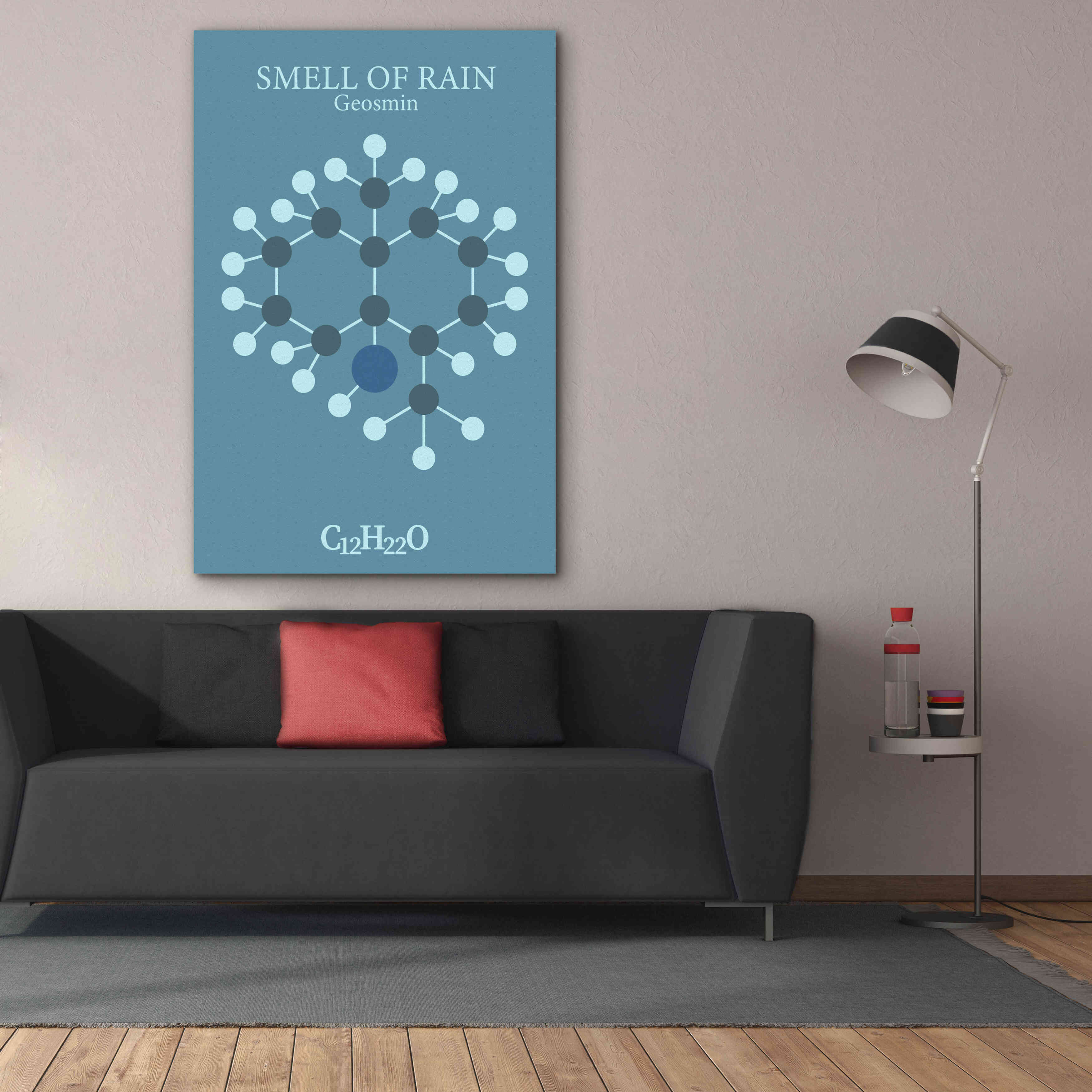 'Smell Of Rain Molecule 2' by Epic Portfolio, Giclee Canvas Wall Art,40x60