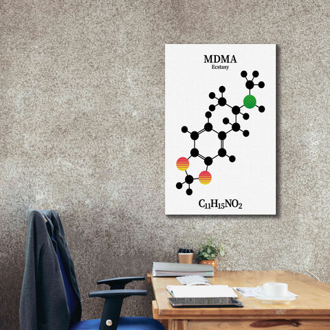Image of 'MDMA Molecule' by Epic Portfolio, Giclee Canvas Wall Art,26x40