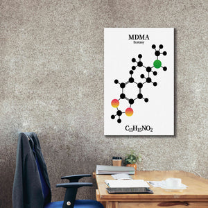 'MDMA Molecule' by Epic Portfolio, Giclee Canvas Wall Art,26x40